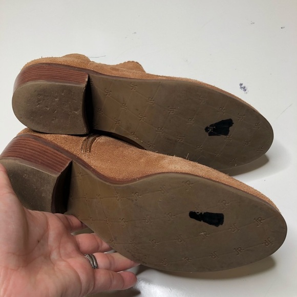Jack Rogers Bailee Suede Ankle Boots Tan 8.5 - Picture 5 of 5